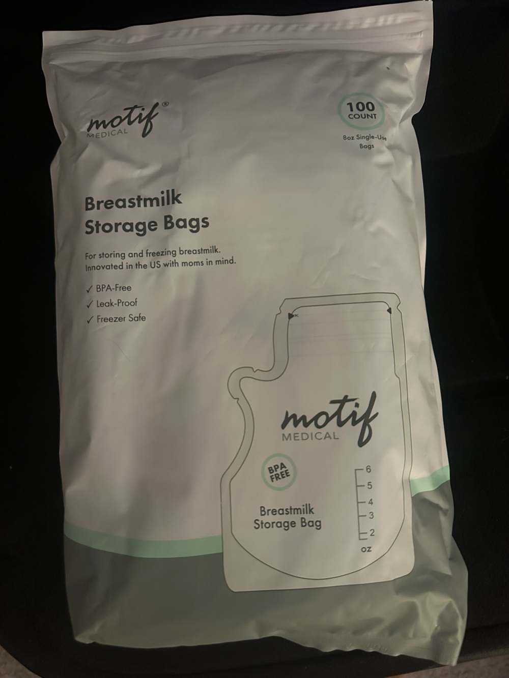 Motif Medical Breastmilk Storage Bags - 100 count.